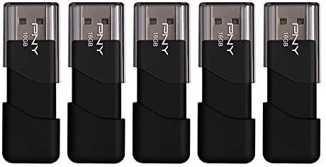 PNY 16GB Attaché 3 USB 2.0 Flash Drive, 5-Pack