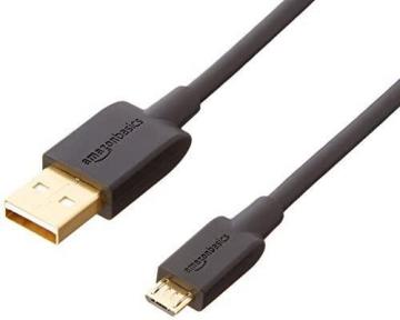 Amazon Basics USB 2.0 A-Male to Micro B Cable - 3-Foot, Black, 5-Pack