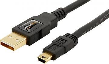 Amazon Basics USB 2.0 Cable - A-Male to Mini-B, 3 Feet (0.9 Meters), 24-Pack
