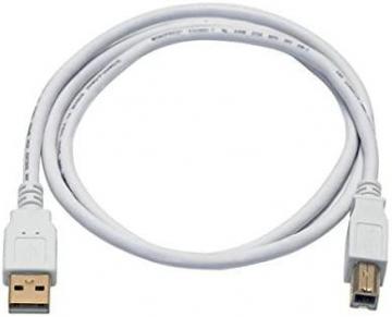 Monoprice 3ft USB 2.0 A Male to B Male 28/24AWG Cable, Gold Plated, White