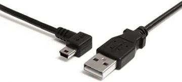 Startech 6 ft. Left Angle Mini USB Cable, USB 2.0 A to Left Angle Mini B, Black
