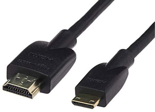 Amazon Basics Flexible and Durable Mini HDMI Cable (18Gpbs, 4K/60Hz) - 6 Feet, Black