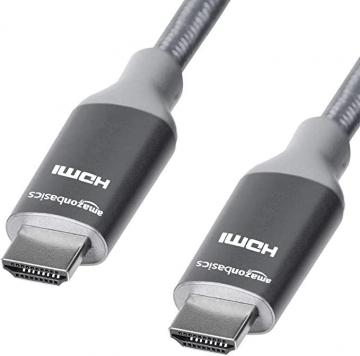 Amazon Basics High-Speed Braided HDMI Cable, Dark Grey - 4.5 m
