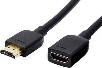 Amazon Basics High-Speed Male to Female HDMI Extension Cable - 3 Feet
