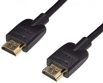Amazon Basics Flexible and Durable Premium HDMI Cable (18Gpbs, 4K/60Hz) - 10 Feet, Black