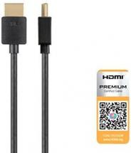 Monoprice High Speed HDMI Cable - 1 Feet – Black, Ultra Slim Series