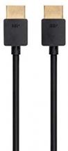 Monoprice Ultra 8K High Speed HDMI Cable - 2 Feet – Black, Ultra Slim Series