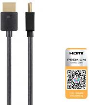 Monoprice 124188 High Speed HDMI Cable - 8 Feet – Black, Ultra Slim Series