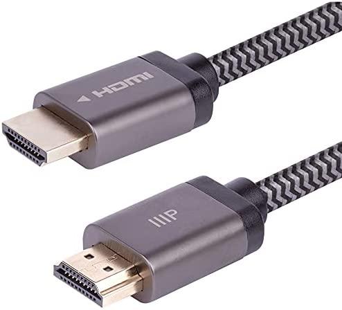 Monoprice 8K Certified Braided Ultra High Speed HDMI 2.1 Cable - 6 Feet – Black