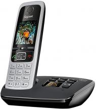 Gigaset C630A SINGLE - Premium Cordless Home Phone with Answer Machine - Silver/Black