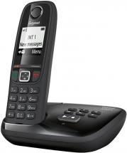 Gigaset AS405A SINGLE - Advanced Cordless Home Phone with Answer Machine - Glossy Black