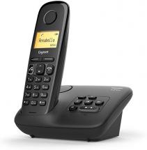 Gigaset A270A - Basic Cordless Home Phone with Big Display, Answer Machine and Speakerphone - Black