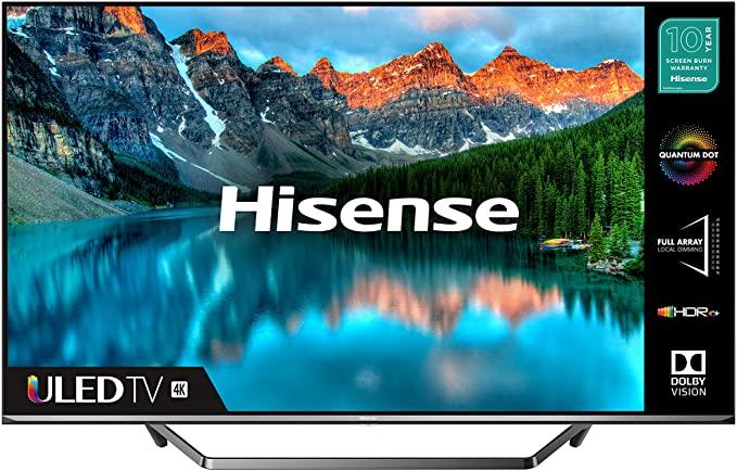 Hisense 55U7QFTUK Quantum Series 55-inch 4K UHD HDR Smart TV, Silver