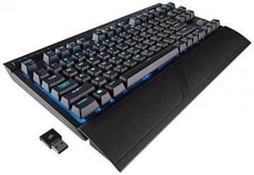 Corsair K63 Wireless Special Edition Mechanical Gaming Keyboard, Backlit Ice Blue LED, Cherry MX Red