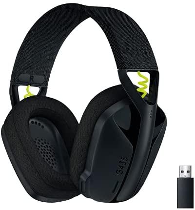 Logitech G435 Lightspeed and Bluetooth Wireless Gaming Headset, Black