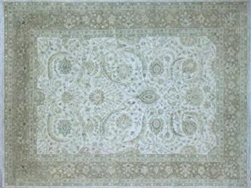 Noori Rug Peshawar Atefeh Hand Knotted Area Rug, 8'10" x 11'9", Ivory/Brown