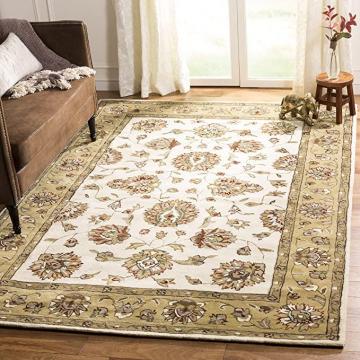 Safavieh Total Performance Collection TLP416A Hand-Hooked Oriental Area Rug, 8' x 10', Ivory Beige
