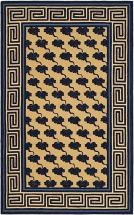 Safavieh Newport Collection NPT428A Handmade Cotton Area Rug, 5'6" x 8'6", Beige Blue