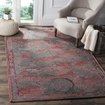 Safavieh Vintage Oushak Collection VOS741C Handmade Oriental Distressed Area Rug, 8' x 10', Red