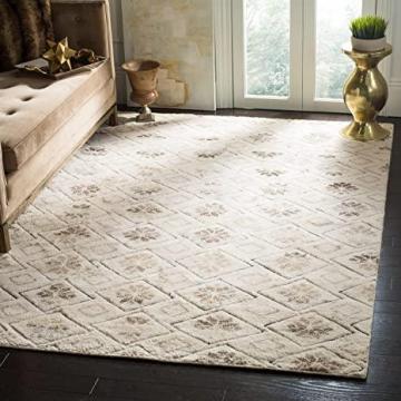 Safavieh Challe Collection CLE318A Hand-Knotted Premium Wool Area Rug, 8' x 10', Ivory