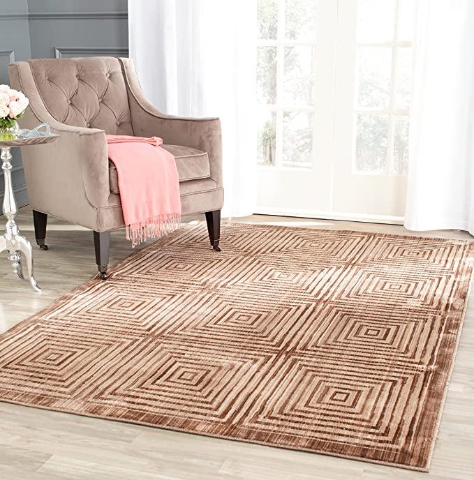 Safavieh Infinity Collection INF569B Area Rug, 5'1" x 7'6", Brown Beige