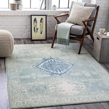 Artistic Weavers BLYE Bly Outdoor Medallion Area Rug, 7'10" x 10', Teal