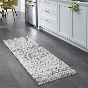 Maples Rugs Abstract Diamond Modern  Runner Rug For Hallway Entry Way Floor Carpet, 2x6, Neutral