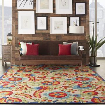 Nourison Aloha Multicolor Indoor/Outdoor Area Rug 7 Feet 10 Inches by 10 Feet 6 Inches, 7'10"X10'6"