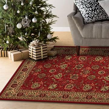 Ottomanson Ottohome Collection Oriental Design Rug, 5 ft 0 in x 6 ft 6 in, Red Persian