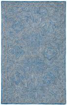 Safavieh Micro-Loop Collection MLP975M Handmade Premium Wool Area Rug, 4' x 6', Blue