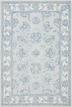Safavieh Micro-Loop Collection MLP536L Handmade Premium Wool Area Rug, 4' x 6', Light Blue Ivory