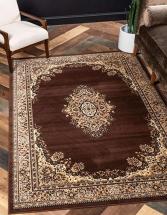 Unique Loom Reza Collection Traditional Persian Style Area Rug, 9 x 12 ft, Brown/Ivory