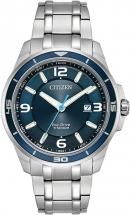 Citizen Eco-Drive Brycen Quartz Men's Watch, Titanium, Weekender, Silver-Tone, BM6929-56L