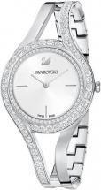 Swarovski Women's Eternal Watch Silver-Tone Bracelet Watch with Bezel Cutouts Crystals