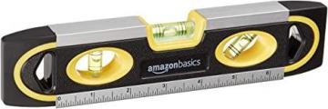 Amazon Basics Magnetic Torpedo Level and Ruler - 9-Inch