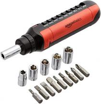 Amazon Basics 15-in-1 Magnetic Ratchet Wrench and Screwdriver Set