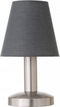 Amazon Basics Cone Shape Metal Base Table Lamp with LED Bulb - 5.5" x 5.5" x 9.7", Brushed Nickel