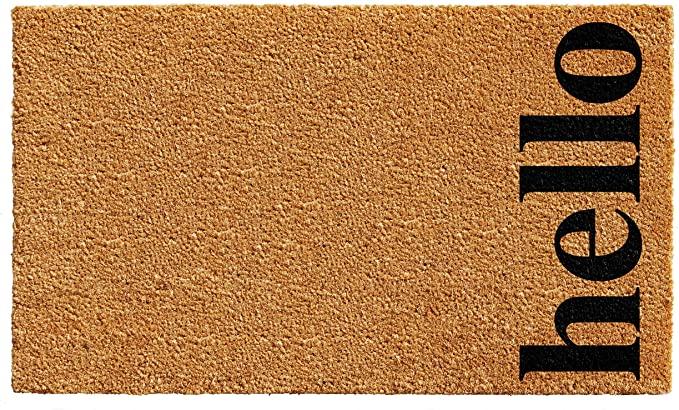 Calloway Mills AZ102611729NBB Incline Hello Doormat, 17" x 29", Natural/Black