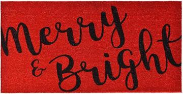 Calloway Mills 104973672 Merry & Bright Doormat, 3' x 6', Red/Black