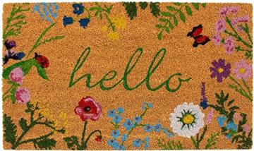 Calloway Mills AZ105991729 Floral Hello Doormat, 17" x 29", Multicolor