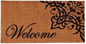 Calloway Mills 121353672 Scroll Welcome Doormat, 3' x 6', Natural/Coir