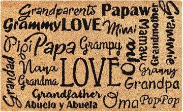Calloway Mills AZ105861729 Grandparent Love Doormat, 17" x 29", Natural/Black