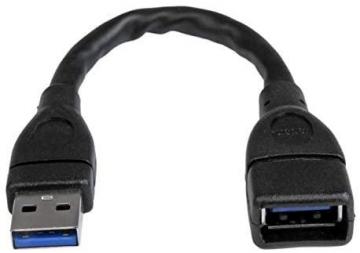 Startech 6in Short USB 3.0 Extension Adapter Cable (USB-A Male to USB-A Female) 0.5 ft