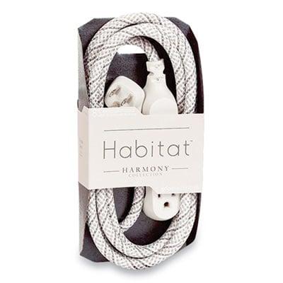 360 Electrical Habitat Accent Collection Braided AC Extension Cord, 8 ft, 13 A, French Gray
