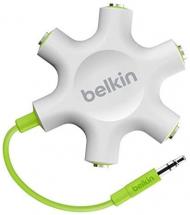 Belkin RockStar 5-Jack Multi Headphone Audio Splitter (Light Green)