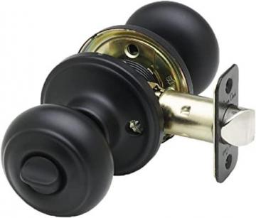Copper Creek CK2030BC Colonial Knob, Privacy Function, 1 Count, Black Finish