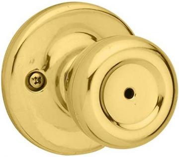 Kwikset 93001-876 Kwikset Mobile Home Bed & Bath Knob in Polished Brass