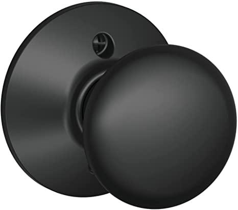 Schlage F170 PLY 622 Plymouth Door Knob One Sided Non-Turning Dummy Door Handle, Matte Black