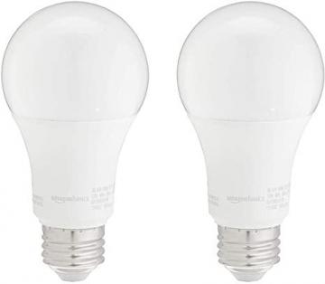 Amazon Basics 100W Equivalent, Soft White, Non-Dimmable, A19 LED Light Bulb | 2-Pack