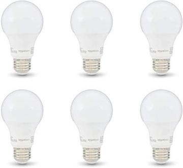 Amazon Basics 40W Equivalent, Soft White, Non-Dimmable, A19 LED Light Bulb | 6-Pack